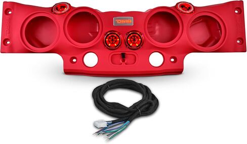 DS18 JK-SBAR.HT Sound Bar Compatible with Jeep JK/JKU Overhead Soundbar System Fits 4X 8 Speakers (Not Included) 4X RGB Tweeters and 2X Compression Drivers, Harness Included Easy Installation (Black) in Saudi Arabia