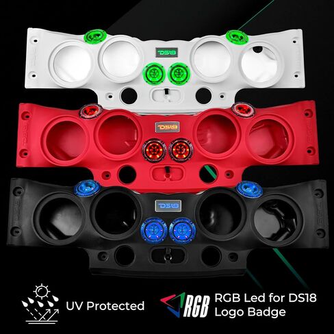 DS18 JK-SBAR.HT Sound Bar Compatible with Jeep JK/JKU Overhead Soundbar System Fits 4X 8 Speakers (Not Included) 4X RGB Tweeters and 2X Compression Drivers, Harness Included Easy Installation (Black) in Saudi Arabia