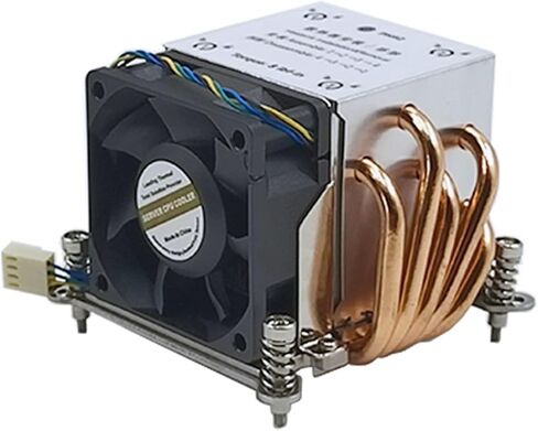GOOD THERMAL 2U Server CPU CPU Dinkink لـ LGA115X LGA1200 LGA1366 CPU مبرد مع 6025 مروحة 6800 دورة في الدقيقة 5 -PIPE TDP حتى 165W (LGA1366) in Saudi Arabia