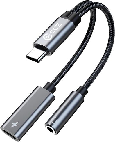 USB C Splitter for KZ ZS10 PRO IEM, Headphones USBC Splitter 1 in 2 Out, USB-C DAC to 3.5mm Headphone and Charger Adapter, CCZ CA01 Dongle Audio Cable with PD 15W Charging for iPhone Samsung Galaxy in Saudi Arabia