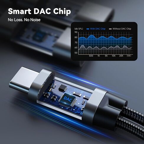 USB C Splitter for KZ ZS10 PRO IEM, Headphones USBC Splitter 1 in 2 Out, USB-C DAC to 3.5mm Headphone and Charger Adapter, CCZ CA01 Dongle Audio Cable with PD 15W Charging for iPhone Samsung Galaxy in Saudi Arabia