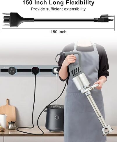150" Blender Power Cord Replacement Fit for Robot Coupe MP Series Turbo MP350 MP450 MP550 MP600 MP800 Immersion Blenders, Replaces 89143 in Saudi Arabia