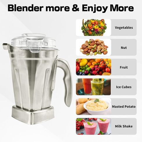 حاوية من الفولاذ المقاوم للصدأ 48 أوقية ، متوافقة مع Vitamix جميع سلسلة خلاطات Vitamix Glends ، PRO ، سلسلة تجارية ، BPA Free One Year Series in Saudi Arabia