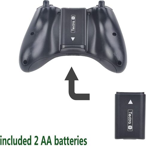 بطارية استبدال Tectra لـ Xbox 360 ، 4pcs AA Ni-MH قابلة لإعادة الشحن حزمة + شاحن LCD مع أغطية خلفية للبطارية لوحدة التحكم اللاسلكية Xbox 360 in Saudi Arabia