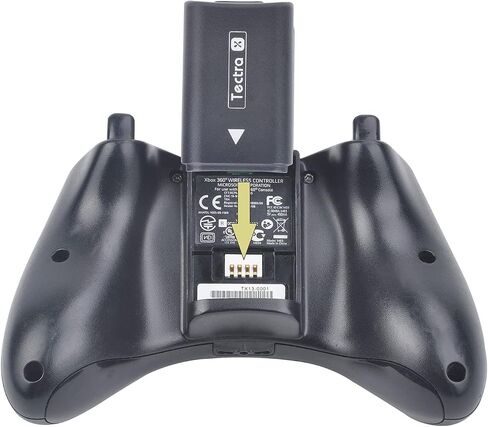 بطارية استبدال Tectra لـ Xbox 360 ، 4pcs AA Ni-MH قابلة لإعادة الشحن حزمة + شاحن LCD مع أغطية خلفية للبطارية لوحدة التحكم اللاسلكية Xbox 360 in Saudi Arabia