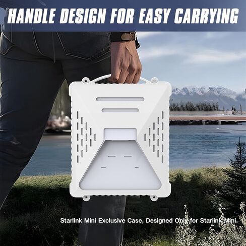 Acover Starlink Mini Protection Cover ، علبة السيليكون السائل لإكسسوارات STARLINK MINI SATELLITE DISH مقاومة للماء وغطاء مضاد للخلع مع مقبض وخطاف مثالي للسفر في الهواء الطلق RV/Camping (Gery) in Saudi Arabia