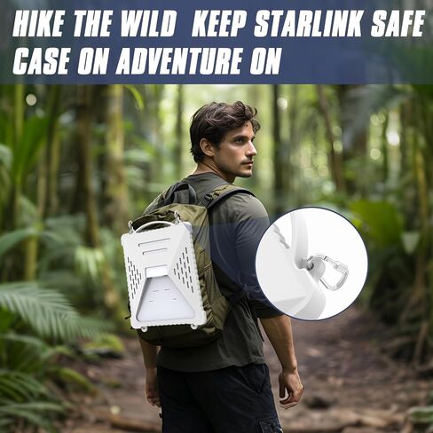 Acover Starlink Mini Protection Cover ، علبة السيليكون السائل لإكسسوارات STARLINK MINI SATELLITE DISH مقاومة للماء وغطاء مضاد للخلع مع مقبض وخطاف مثالي للسفر في الهواء الطلق RV/Camping (Gery) in Saudi Arabia