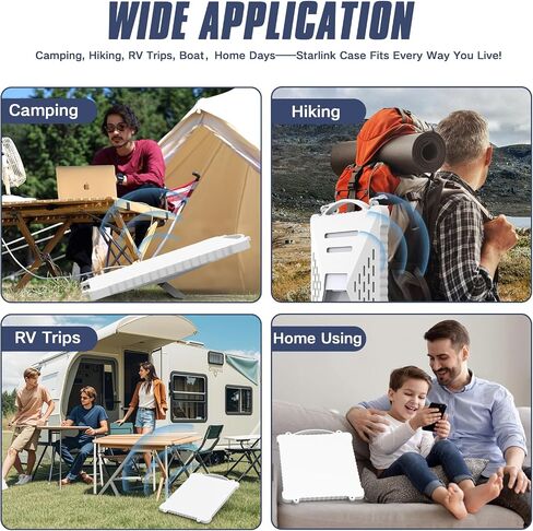 Acover Starlink Mini Protection Cover ، علبة السيليكون السائل لإكسسوارات STARLINK MINI SATELLITE DISH مقاومة للماء وغطاء مضاد للخلع مع مقبض وخطاف مثالي للسفر في الهواء الطلق RV/Camping (Gery) in Saudi Arabia
