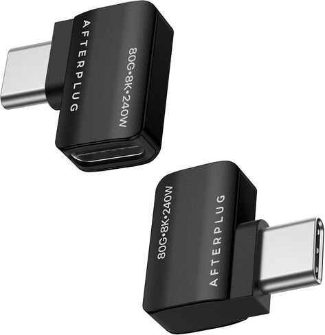 USB C Extension Adapter ، USB-C Male to Female ، Thunderbolt 3/4/5 Extender ، 80GBPS ، 8K@60Hz Video ، 240W PD (2-pack) ، Black in Kuwait