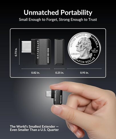 USB C Extension Adapter ، USB-C Male to Female ، Thunderbolt 3/4/5 Extender ، 80GBPS ، 8K@60Hz Video ، 240W PD (2-pack) ، Black in Kuwait