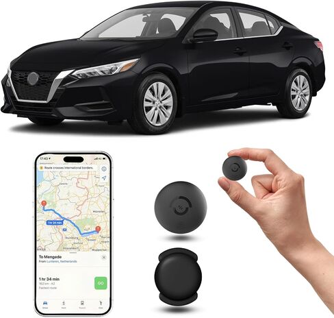Mini GPS Tracker for Vehicles – No Subscription GPS Tracking Device, Hidden Magnetic Car Tracker, Anti-Theft Hidden GPS Tracker for Vehicles or Kids, Works with Apple Find My in Kuwait