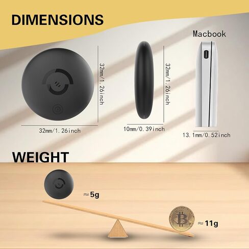 Mini GPS Tracker for Vehicles – No Subscription GPS Tracking Device, Hidden Magnetic Car Tracker, Anti-Theft Hidden GPS Tracker for Vehicles or Kids, Works with Apple Find My in Kuwait