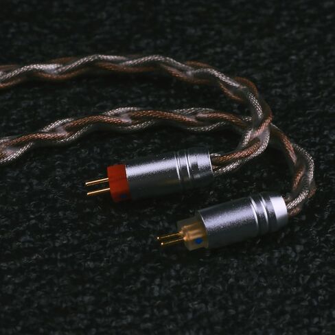 Linsoul TRIPOWIN C8 8-Core Silver Copper Foil Braided Earphone Upgrade Cable, In Ear Monitor Cable, Tinsel Silver Copper Wire, with 3.5mm Audio Jack for Musicial Audiophile(Without Mic, Recessed 2pin) in Saudi Arabia