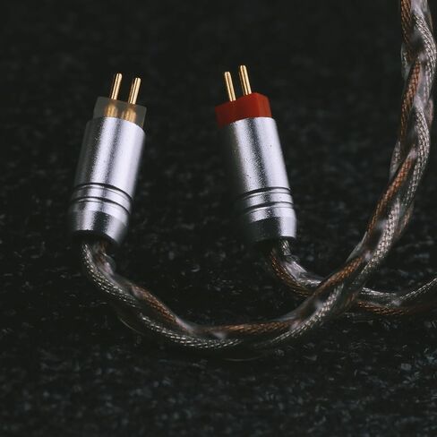 Linsoul TRIPOWIN C8 8-Core Silver Copper Foil Braided Earphone Upgrade Cable, In Ear Monitor Cable, Tinsel Silver Copper Wire, with 3.5mm Audio Jack for Musicial Audiophile(Without Mic, Recessed 2pin) in Saudi Arabia