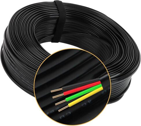 UVITAL 33 قدم سلك خط كابل سلك خط الأرض مع سلك كابل السلك مع المقابس القياسية RJ-11 6P4C (10M ، 1PACK) (أسود) in Kuwait