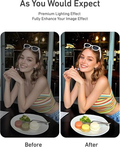 TELESIN Clip-on Selfie Ring Light, Rechargeable Portable 360° LED Selfie Fill Light with Mirror for Phone/iPhone Photography, Computer Laptop Video Conference, TikTok, Zoom Calls, Girl Makeup in Saudi Arabia