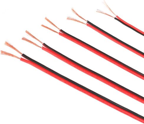 سلك المناظر الطبيعية في الهواء الطلق متعددة الموصلات ، 1 متر 2pin 2pin أسود أحمر امتداد كابل المطاط المعزول من الحبل الكهربائي لسلاح مكبر صوت كابل الصوت (2x0.3 1 متر) in Saudi Arabia