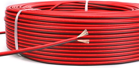 سلك المناظر الطبيعية في الهواء الطلق متعددة الموصلات ، 1 متر 2pin 2pin أسود أحمر امتداد كابل المطاط المعزول من الحبل الكهربائي لسلاح مكبر صوت كابل الصوت (2x0.3 1 متر) in Saudi Arabia