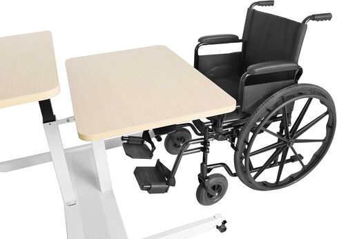 KMINA - Overbed Table with Wheels Adjustable Height, Hospital Bed Table, Tilt Top Bedside Table with Wheels, Hospital Table Over Bed for Home Use, Medical Over Bed Table, Black Rolling Table for Bed in Saudi Arabia