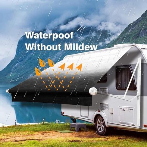 RV Awning Camper Awning Awning Placension ، استبدال النسيج RV Highted RV ، لجميع العلامات التجارية ، مقطورة ، مظلات متنقل ، 008،10 قدم (Fabric9'2) in Saudi Arabia