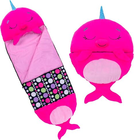 Happy Nappers: Pillow & Sleepy Sack: Lg - Neil The Pink Narwhal in Saudi Arabia
