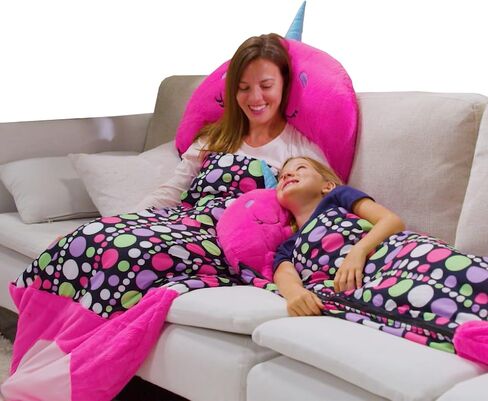 Happy Nappers: Pillow & Sleepy Sack: Lg - Neil The Pink Narwhal in Saudi Arabia