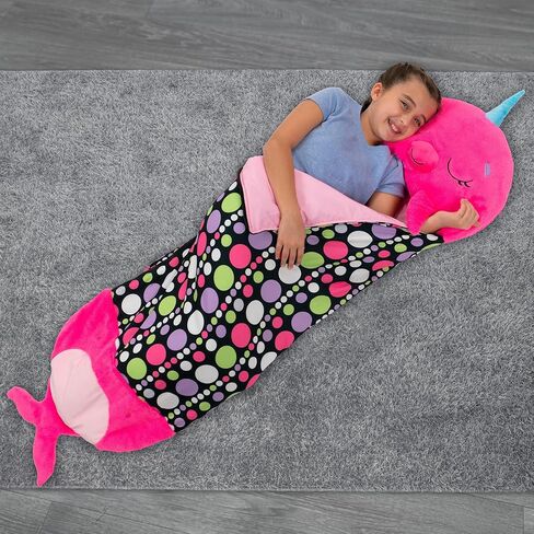 Happy Nappers: Pillow & Sleepy Sack: Lg - Neil The Pink Narwhal in Saudi Arabia