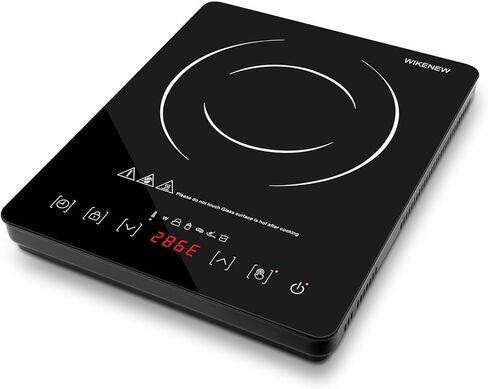 portable induction cooktop.120°F~465°F Crystal Glass Surface Countertop Electric Cooktop1800W. Automatic heat reduction and timer feature.Easy to Clean Hot Plates for Cooking.kitchen burner electric in Saudi Arabia