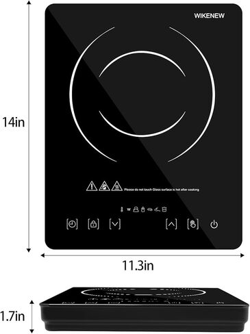 portable induction cooktop.120°F~465°F Crystal Glass Surface Countertop Electric Cooktop1800W. Automatic heat reduction and timer feature.Easy to Clean Hot Plates for Cooking.kitchen burner electric in Saudi Arabia