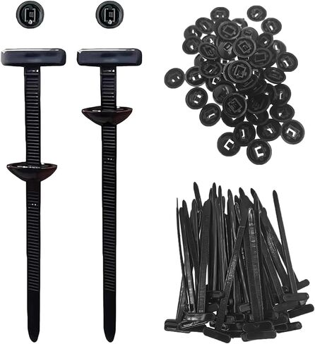 100pcs Nylon Universal Cable Tie Buckle,Nylon Universal Cable Ties buckle,Cable Tie Buckle,Zip Ties,UV Resistant Zipties for Car Daily Auto Fixing (50) in Saudi Arabia