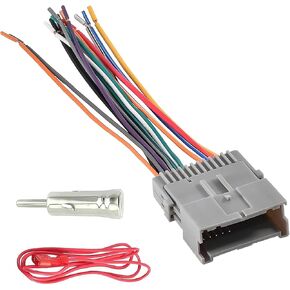 3PCS Car Radio Wiring Harness Kit, Car Stereo Radio Audio Receiver Wiring Harness Kit, Audio Modified Pigtail Connector Plug, Compatible with Chevy, GMC, Buick, Hummer in Saudi Arabia
