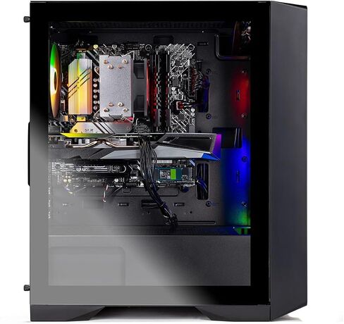 Skytech Gaming Azure 3 Desktop PC ، Intel I7 14700F 2.1 GHz (5.3GHz) ، NVIDIA RTX 5060 ، 1TB NVME SSD ، 32GB DDR5 RAM 6000 RGB ، 850W GOLD ATX 3 PSU ، 360MM ARGB AIO ، WI-FI ، WIN 11 in Saudi Arabia