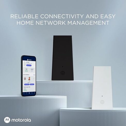 Motorola MQ20 ​​Wifi 6E Router مع شبكة سهلة ، سرعة ثلاثية في الثانية ، تغطية 3000 قدم مربع ، أدوات التحكم الوالدية المتقدمة ، الأمان من الجيل التالي وإدارة الأجهزة السلس ، الأسود ، الحزمة الفردية in Saudi Arabia
