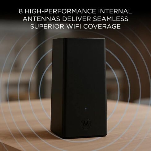 Motorola MQ20 ​​Wifi 6E Router مع شبكة سهلة ، سرعة ثلاثية في الثانية ، تغطية 3000 قدم مربع ، أدوات التحكم الوالدية المتقدمة ، الأمان من الجيل التالي وإدارة الأجهزة السلس ، الأسود ، الحزمة الفردية in Saudi Arabia
