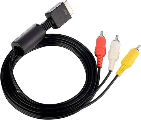 10pcs PS2 PS3 AV Cable ، AV إلى سلك الكابل المركب لمدة 2 ps2 ps3 (6 قدم) in Saudi Arabia