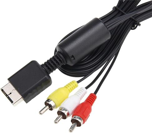 10pcs PS2 PS3 AV Cable ، AV إلى سلك الكابل المركب لمدة 2 ps2 ps3 (6 قدم) in Saudi Arabia