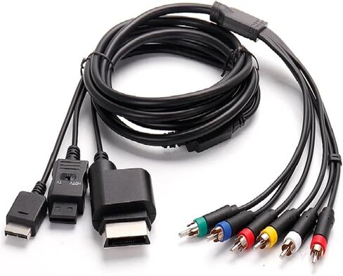 1.8m Multi Component AV Cable S-Video Cable for PS2/3 for PS2 PS3 360 Wii/Wiiu Games Accessories in Saudi Arabia