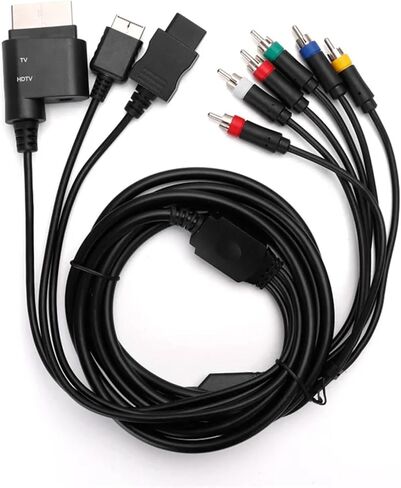 1.8m Multi Component AV Cable S-Video Cable for PS2/3 for PS2 PS3 360 Wii/Wiiu Games Accessories in Saudi Arabia
