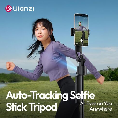 Ulanzi TT23 64 "ترايبود تتبع الوجه التلقائي لأجهزة iPhone/Android مع عصا شخصية متناورة بزاوية 360 درجة تتبع حركتك ، ترايبود التعرف على الوجه لـ iPhone/Android/Camera in Saudi Arabia
