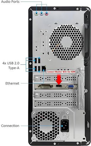 HP Pavilion Desktop Tower Computer ، Intel 8-Core I7-11700F حتى 4.9 جيجا هرتز ، 32 جيجا بايت DDR4 RAM ، 1TB PCIE SSD ، Geforce GT 610 2GB ، WIFI 6 ، Bluetooth ، RJ-45 ، Type-C ، HDMI ، KB & Mouse ، Windows 11 Pro ( in Saudi Arabia