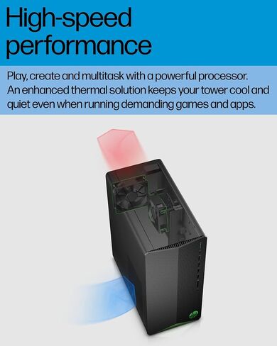 HP Pavilion Desktop Tower Computer ، Intel 8-Core I7-11700F حتى 4.9 جيجا هرتز ، 32 جيجا بايت DDR4 RAM ، 1TB PCIE SSD ، Geforce GT 610 2GB ، WIFI 6 ، Bluetooth ، RJ-45 ، Type-C ، HDMI ، KB & Mouse ، Windows 11 Pro ( in Saudi Arabia