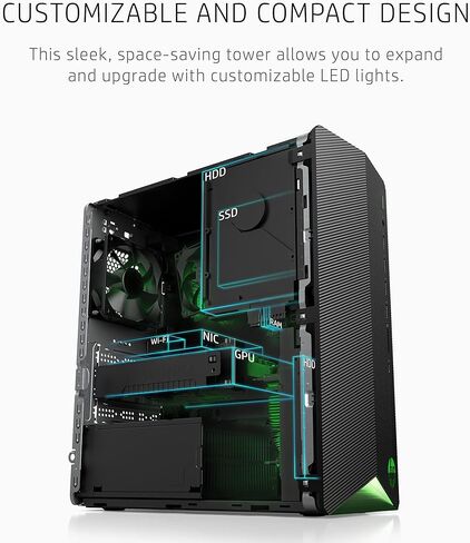 HP Pavilion Desktop Tower Computer ، Intel 8-Core I7-11700F حتى 4.9 جيجا هرتز ، 32 جيجا بايت DDR4 RAM ، 1TB PCIE SSD ، Geforce GT 610 2GB ، WIFI 6 ، Bluetooth ، RJ-45 ، Type-C ، HDMI ، KB & Mouse ، Windows 11 Pro ( in Saudi Arabia