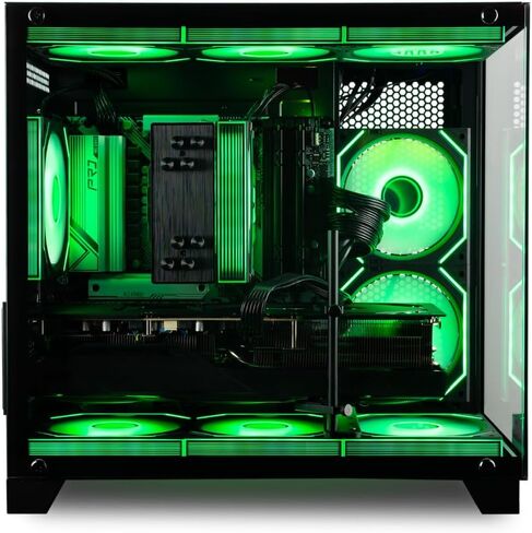 Panorama Gaming Desktop PC (NVIDIA RTX 5060 TI 8GB ، AMD RYZEN 7 5700X Processor ، 32GB DDR4 RAM ، 1TB NVME M.2 SSD ، WIFI 6E ، HDMI + DP ، Windows 11 PRO) BEST 2025 RGB prebuil in Kuwait