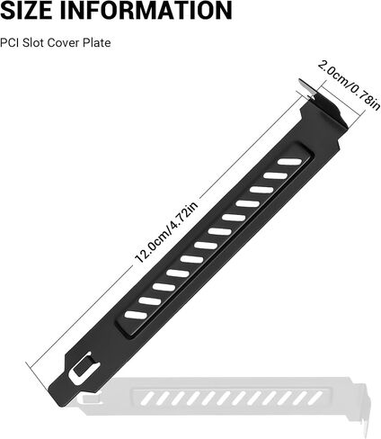 PCI Slot Cover with Screws for Computer PC Case Accessories, 5Pcs Hard Steel PCI Slot Covers Dust Filter Bracket Expansion Blank Plate Vented and Dustproof (120 * 20mm, White, 5Pack) in Saudi Arabia