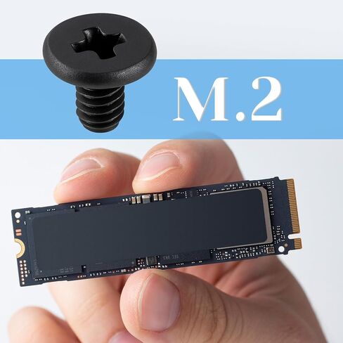 50 PCS M.2 SSD SPOMMS KIT ، PCIE NVME M2 X 3 MM استبدال Phillips مسطح رأس مسطح M.2 SSD مسامير مع مفك البراغي ، M2SCREW لمحمول NVME SSD SSD ، الأسود ، الأسود in Saudi Arabia