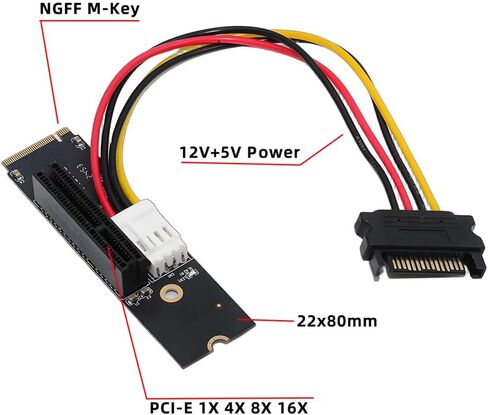 NFHK PCBA M.2 NGFF NVMe M-Key Extender to PCI-E X1 X4 X8 X16 Graphics Card Riser Adapter PCI-Express for M2 2260 2280 in Saudi Arabia