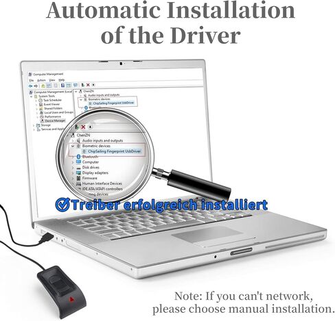قارئ بصمات الأصابع USB لسطح المكتب ، قارئ مفتاح بصمة الكمبيوتر ، مفتاح أمان USB مع كابل تمديد للتعرف على المعايرة التلقائية ، كلمة المرور in Saudi Arabia