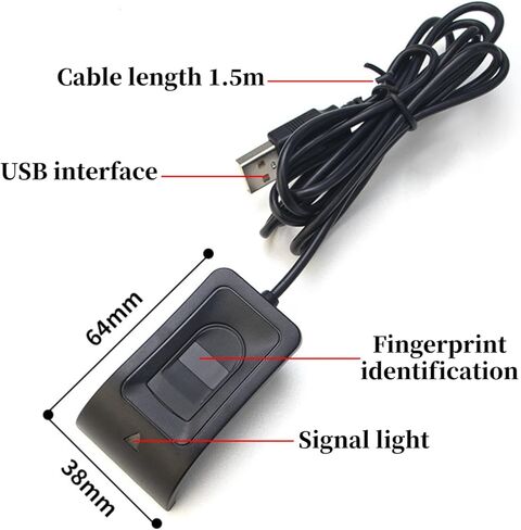 قارئ بصمات الأصابع USB لسطح المكتب ، قارئ مفتاح بصمة الكمبيوتر ، مفتاح أمان USB مع كابل تمديد للتعرف على المعايرة التلقائية ، كلمة المرور in Saudi Arabia