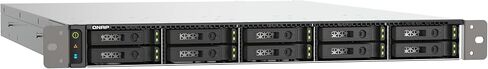 QNAP TS-h1090FU-7302P-128G-US 10 Bay Dual-Processor 1U rackmount U.2/U.3 NVMe All-Flash NAS Built for Latency-Sensitive File Servers, virtualized workloads, Data Centers, and 4K/8K Streams in Saudi Arabia