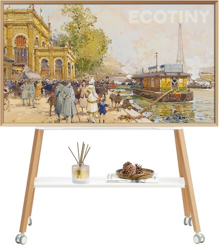 Rolling TV Stand من 49 إلى 75 بوصة تلفزيون يصل إلى 40 كجم ، وقصة تلفزيون Easel مع بنية معدنية ورف خشبي ، وعربة تلفزيونية متحركة على عجلات للأعمال ، والمكتب ، والمدرسة ، والمنزل ، in Kuwait